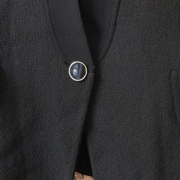 ST. John Caviar One button black blazer sz 10 - Picture 3 of 12